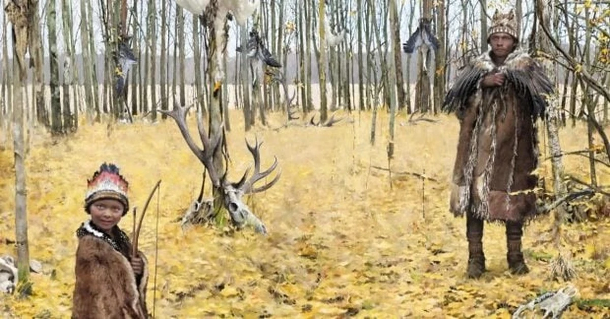 Hallazgo en Suecia: Niño del Neolítico enterrado con un tocado de plumas de pájaro carpintero y piel de venado