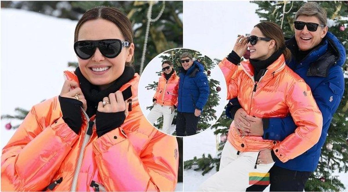 Moncler en Courchevel: el lujo que Asta Valentaitė y su esposo eligen para esquiar