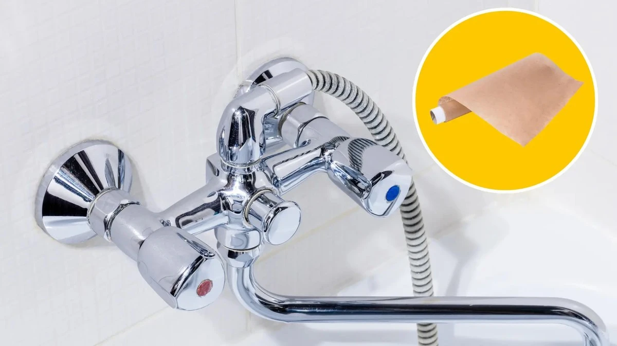 El truco del papel de horno que hará brillar tus grifos como nuevos