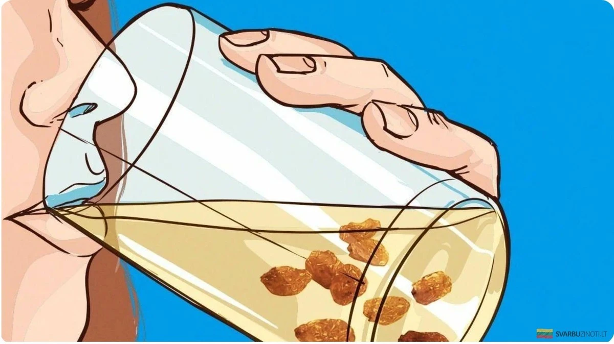 Razinų vanduo: kodėl visi jį geria ir kaip jį pasigaminti namuose