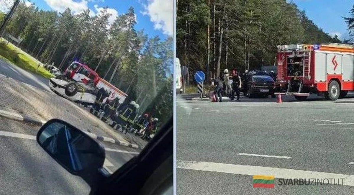 El coche volcó y quedó patas arriba tras un fuerte choque en una peligrosa intersección costera