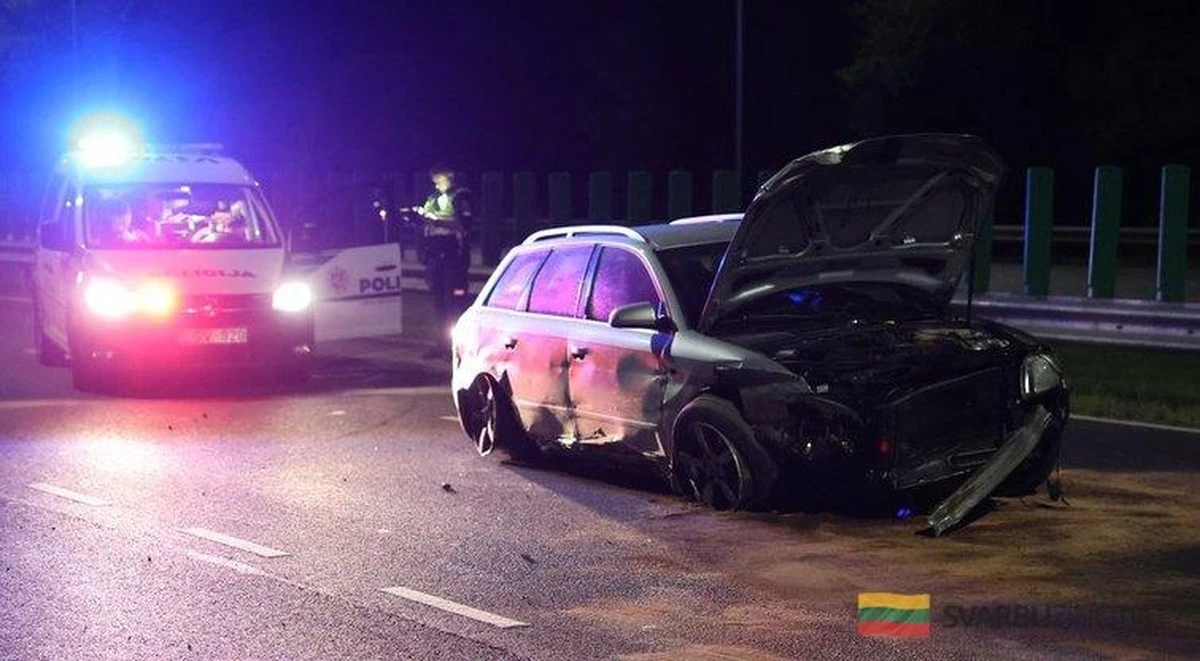 Conductores borrachos en Vilna: Accidente de tráfico paraliza una vía principal