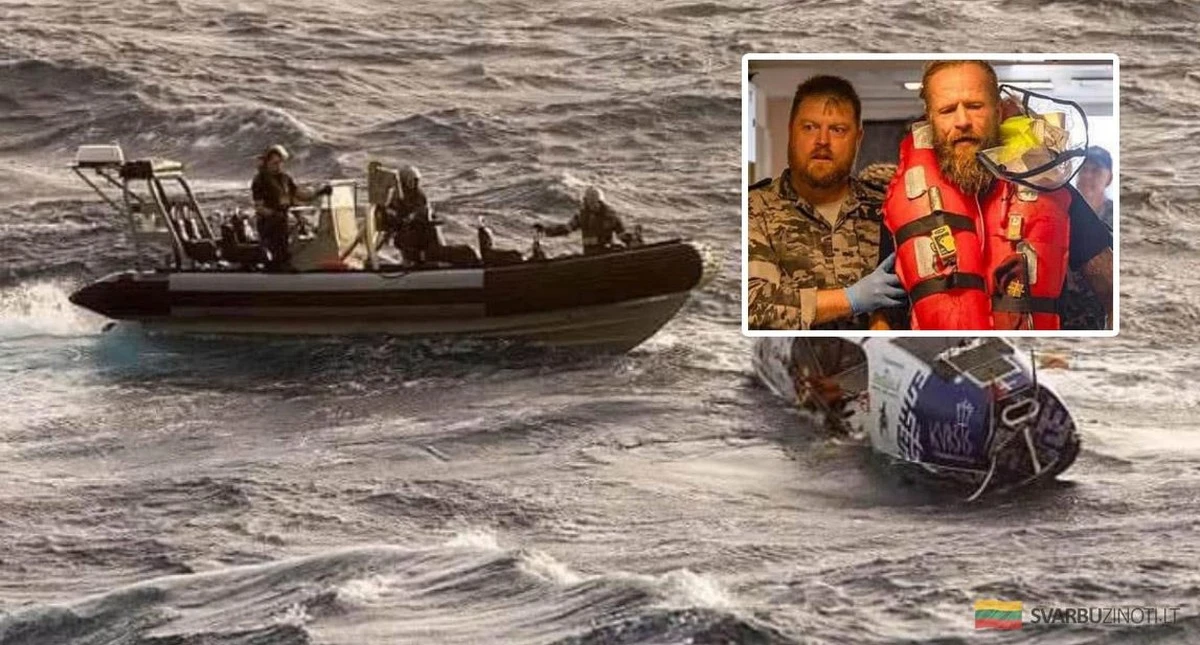 Aurimas Mockus: La increíble historia de un náutico lituano rescatado de un ciclón en el Pacífico