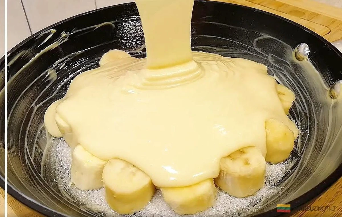 Pastel de sartén con banana: tierno, esponjoso y listo en minutos