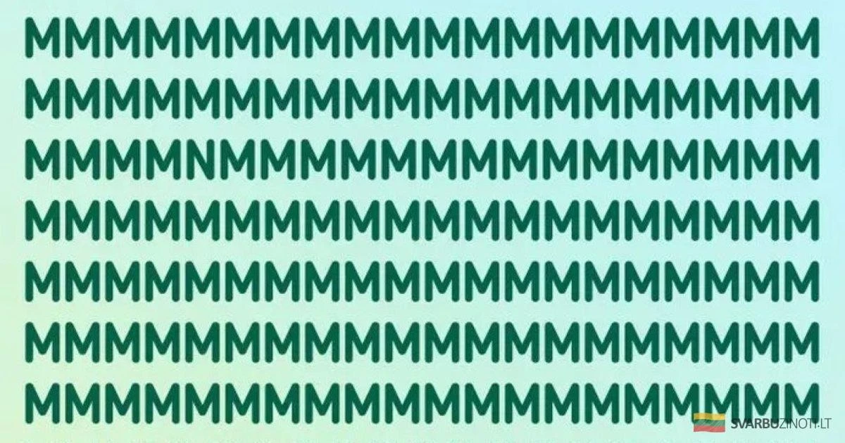 ¿Puedes ver la N oculta entre tantas M? Solo los más observadores la encuentran